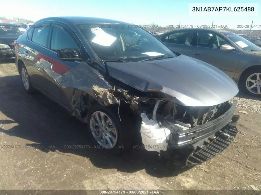3N1AB7AP7KL625488 2019 Nissan Sentra Sv