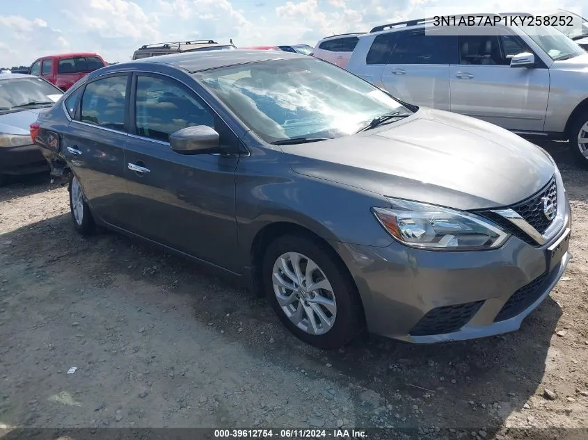 3N1AB7AP1KY258252 2019 Nissan Sentra Sv