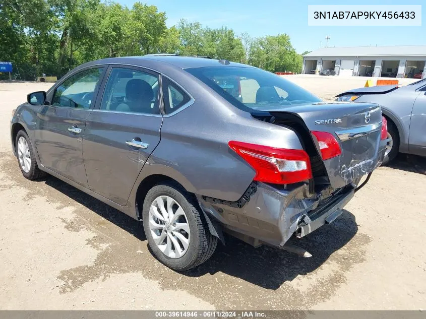 2019 Nissan Sentra Sv VIN: 3N1AB7AP9KY456433 Lot: 39614946