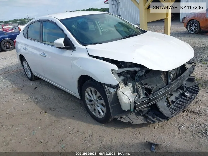 3N1AB7AP1KY417206 2019 Nissan Sentra Sv