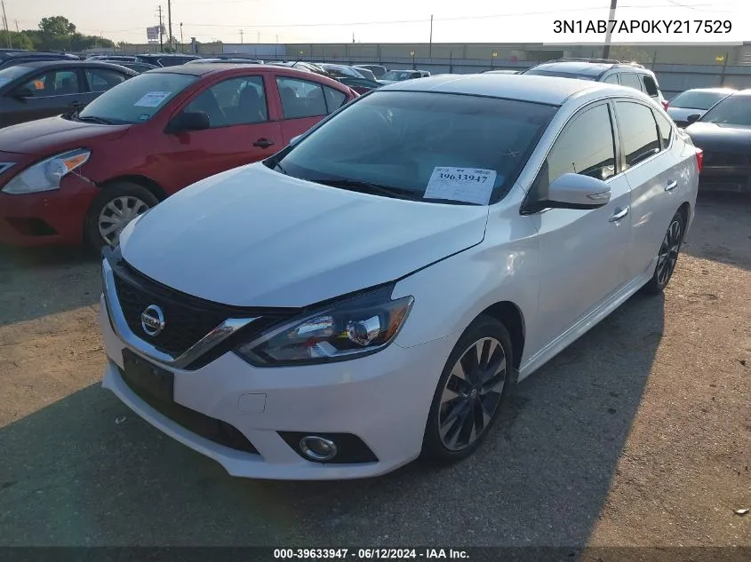 2019 Nissan Sentra Sr VIN: 3N1AB7AP0KY217529 Lot: 39633947