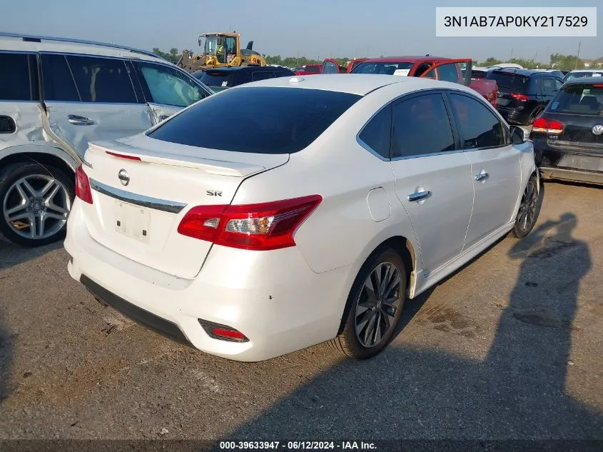 2019 Nissan Sentra Sr VIN: 3N1AB7AP0KY217529 Lot: 39633947