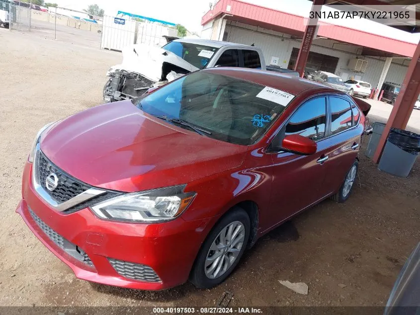 2019 Nissan Sentra Sv VIN: 3N1AB7AP7KY221965 Lot: 40197503