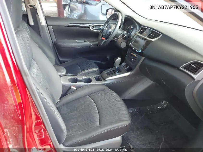 3N1AB7AP7KY221965 2019 Nissan Sentra Sv