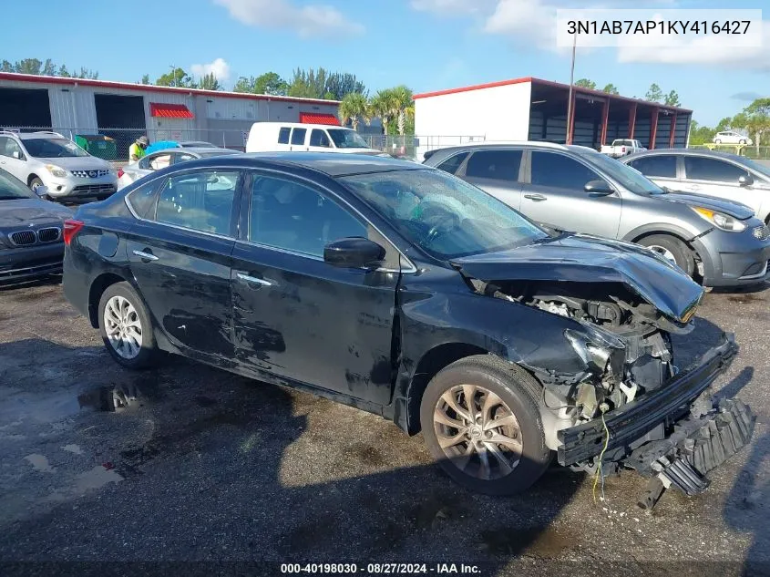 2019 Nissan Sentra Sv VIN: 3N1AB7AP1KY416427 Lot: 40198030