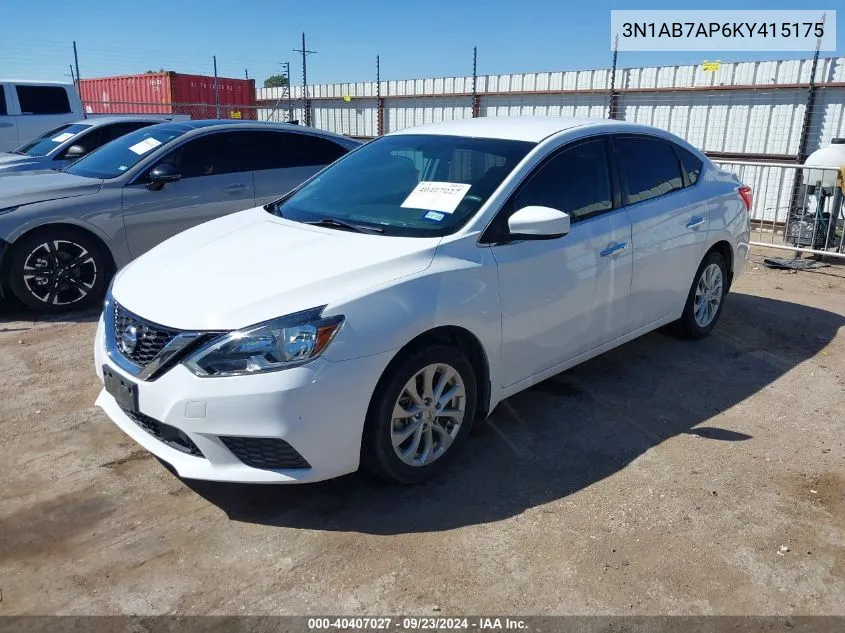 3N1AB7AP6KY415175 2019 Nissan Sentra Sv