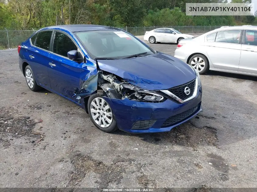 3N1AB7AP1KY401104 2019 Nissan Sentra S