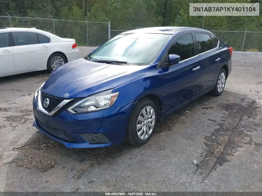 3N1AB7AP1KY401104 2019 Nissan Sentra S