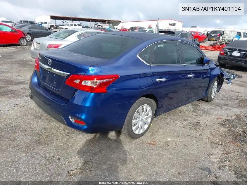 3N1AB7AP1KY401104 2019 Nissan Sentra S