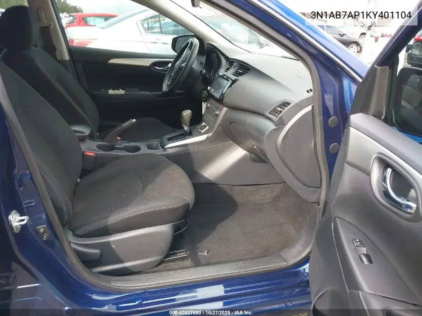 3N1AB7AP1KY401104 2019 Nissan Sentra S
