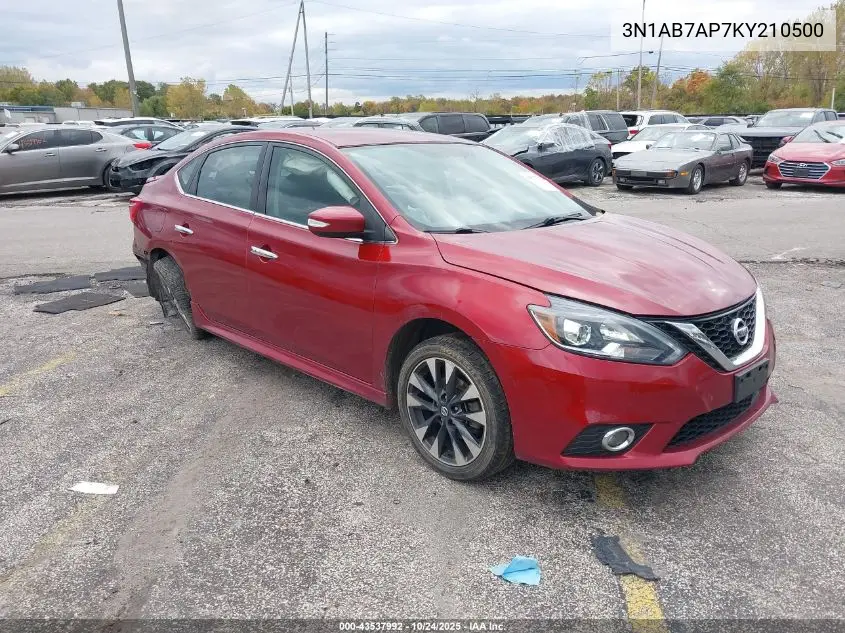 3N1AB7AP7KY210500 2019 Nissan Sentra Sr