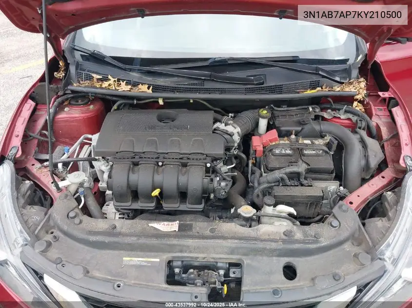 3N1AB7AP7KY210500 2019 Nissan Sentra Sr