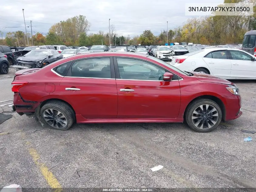 3N1AB7AP7KY210500 2019 Nissan Sentra Sr