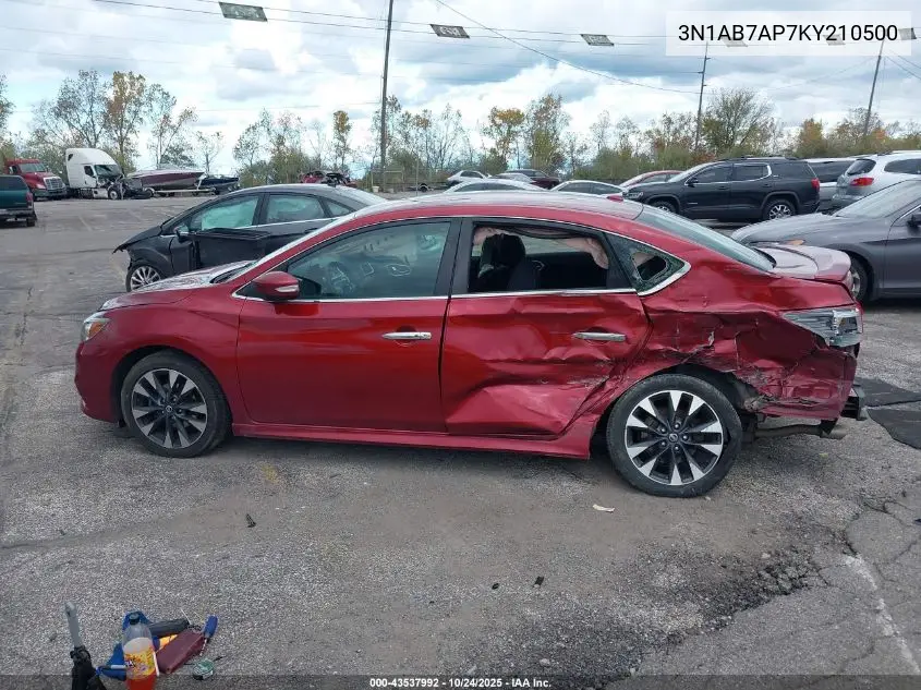 3N1AB7AP7KY210500 2019 Nissan Sentra Sr