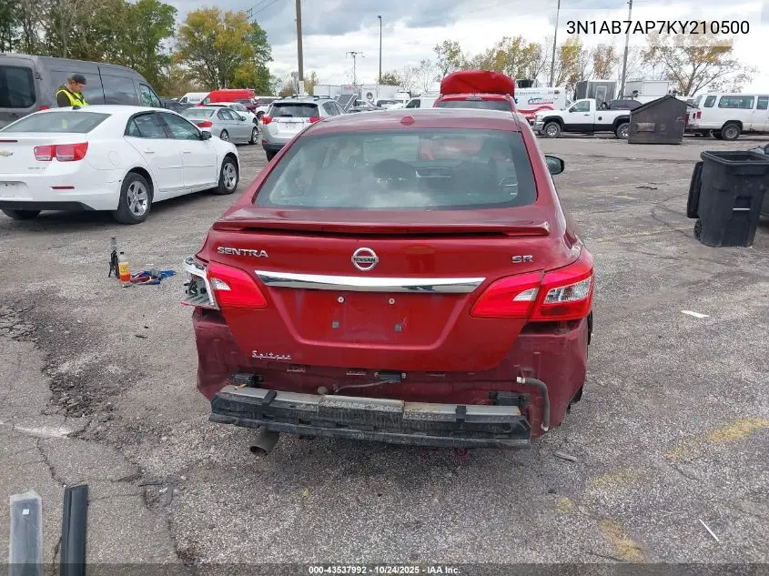 3N1AB7AP7KY210500 2019 Nissan Sentra Sr
