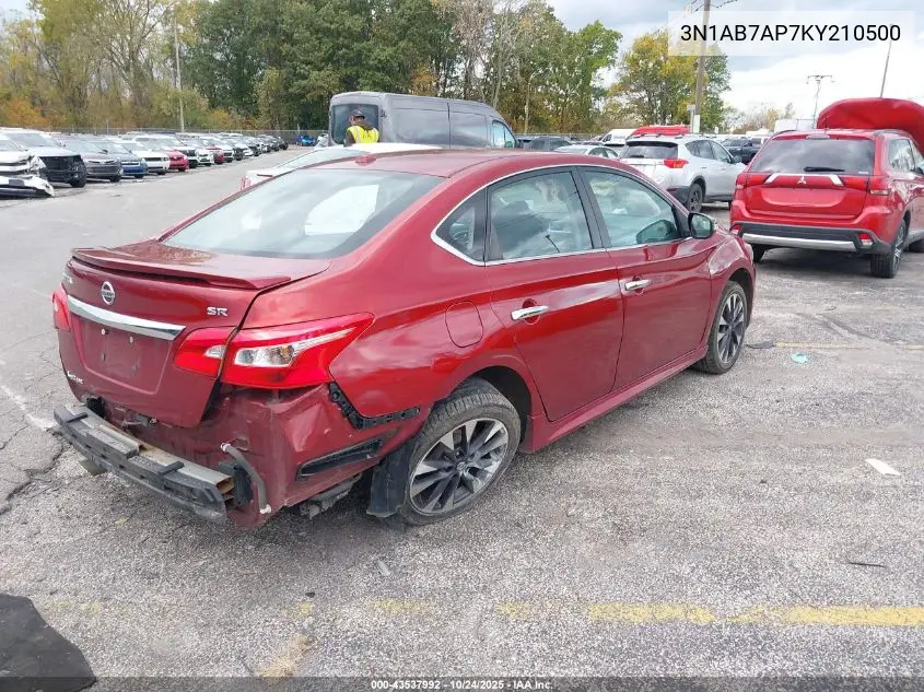 3N1AB7AP7KY210500 2019 Nissan Sentra Sr