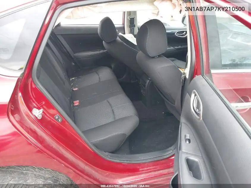 3N1AB7AP7KY210500 2019 Nissan Sentra Sr