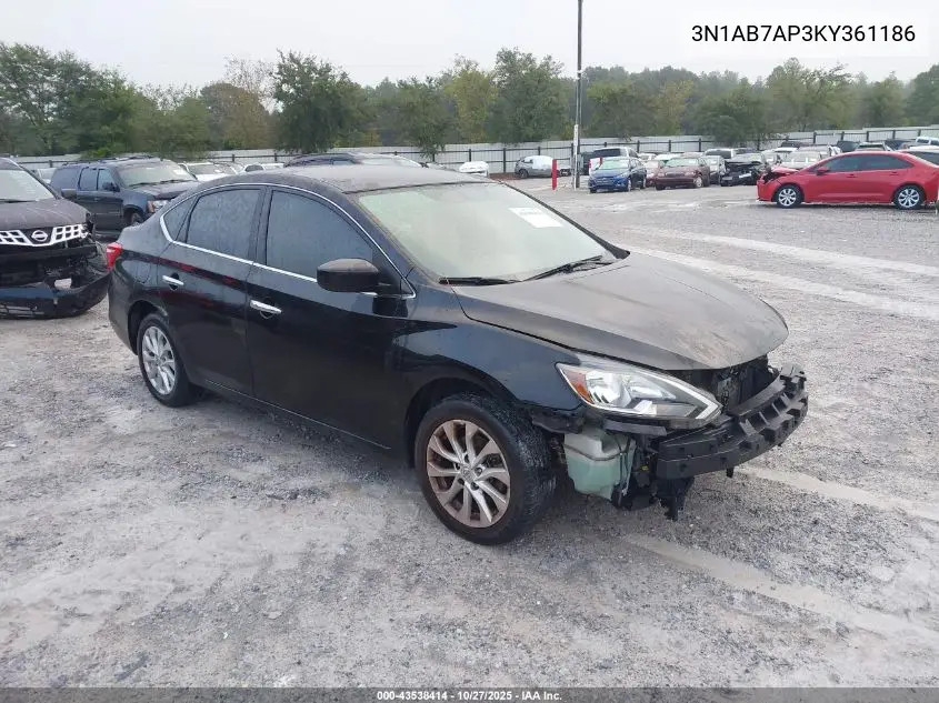 3N1AB7AP3KY361186 2019 Nissan Sentra Sv