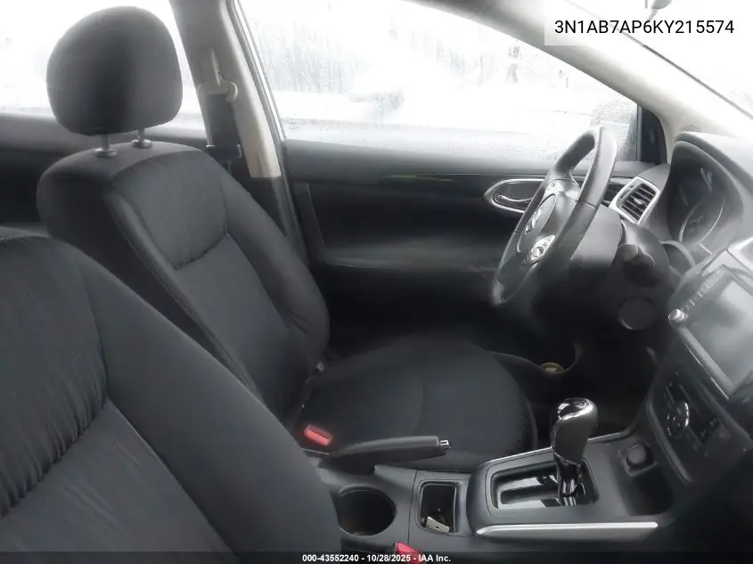 3N1AB7AP6KY215574 2019 Nissan Sentra Sv