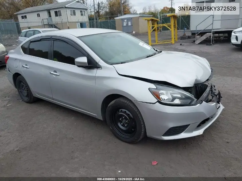 3N1AB7AP5KY372528 2019 Nissan Sentra S