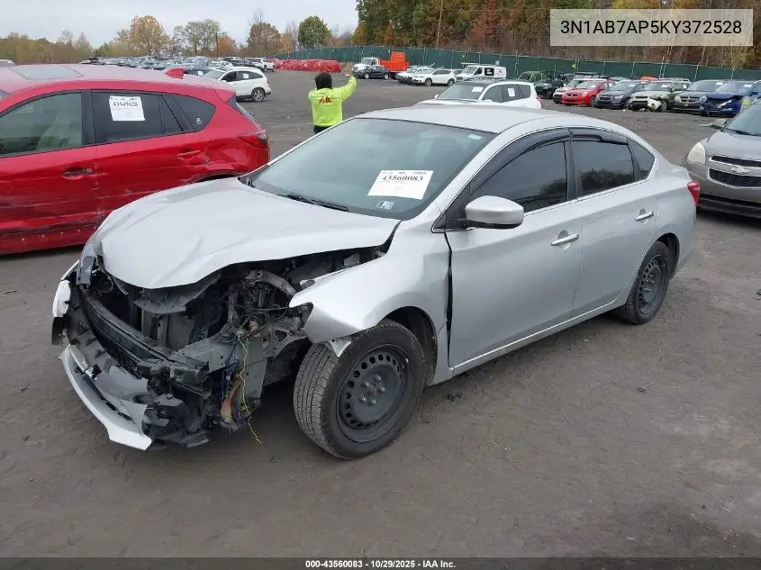 3N1AB7AP5KY372528 2019 Nissan Sentra S