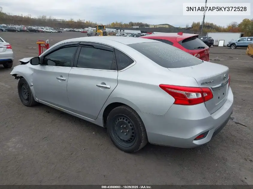 3N1AB7AP5KY372528 2019 Nissan Sentra S