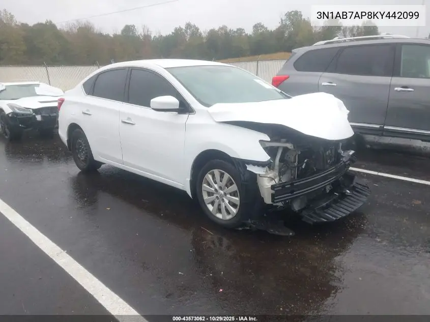 3N1AB7AP8KY442099 2019 Nissan Sentra S