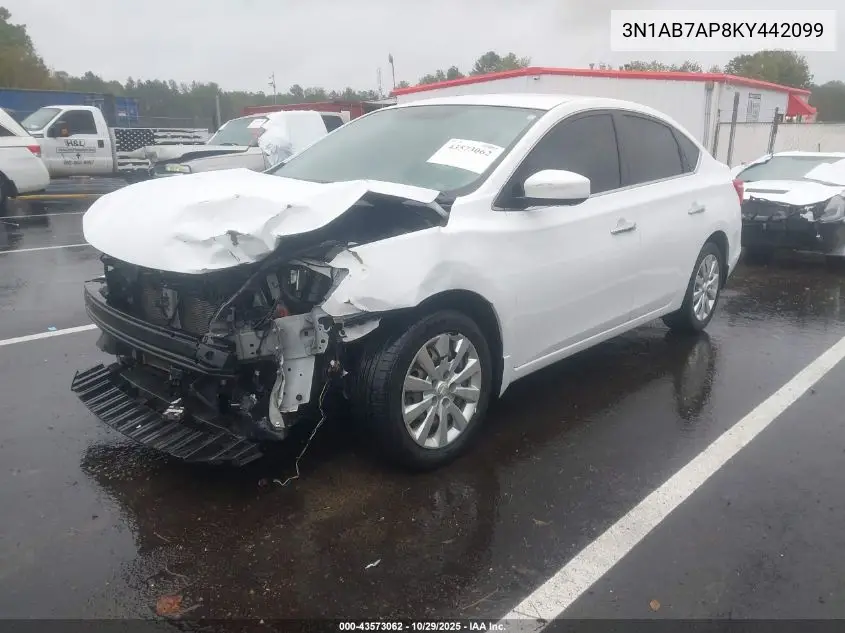 3N1AB7AP8KY442099 2019 Nissan Sentra S