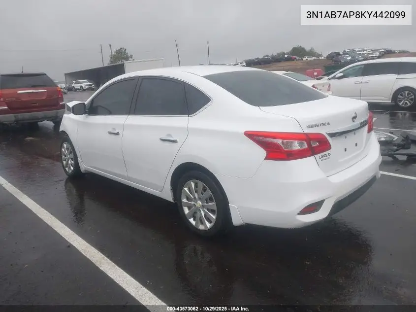 3N1AB7AP8KY442099 2019 Nissan Sentra S