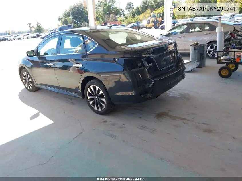 3N1AB7AP0KY290741 2019 Nissan Sentra Sr
