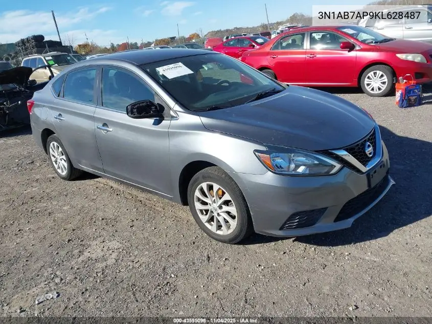 3N1AB7AP9KL628487 2019 Nissan Sentra Sv