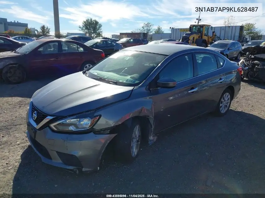 3N1AB7AP9KL628487 2019 Nissan Sentra Sv