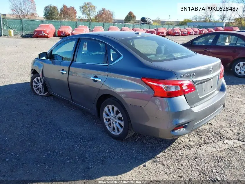 3N1AB7AP9KL628487 2019 Nissan Sentra Sv