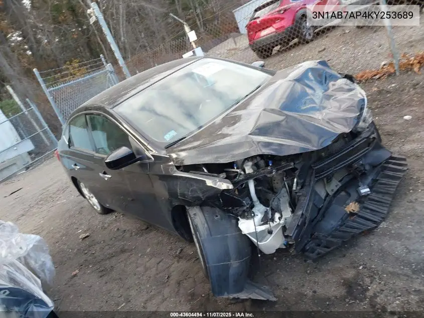 3N1AB7AP4KY253689 2019 Nissan Sentra Sv