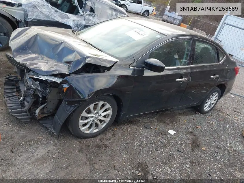 3N1AB7AP4KY253689 2019 Nissan Sentra Sv