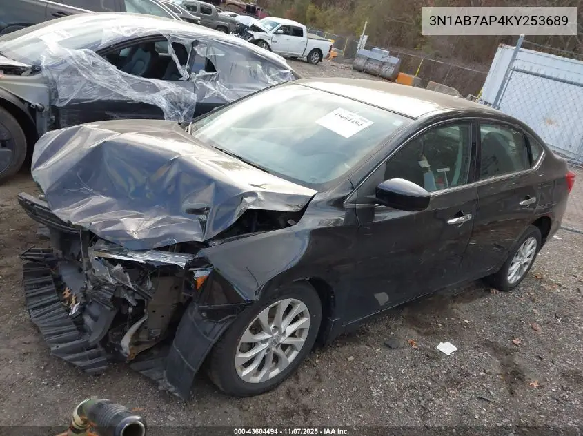 3N1AB7AP4KY253689 2019 Nissan Sentra Sv