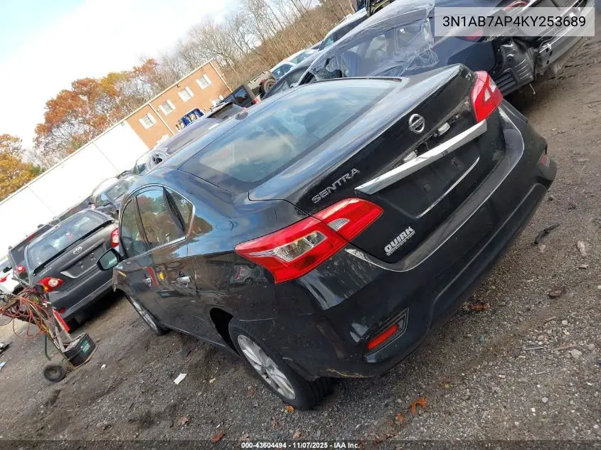 3N1AB7AP4KY253689 2019 Nissan Sentra Sv