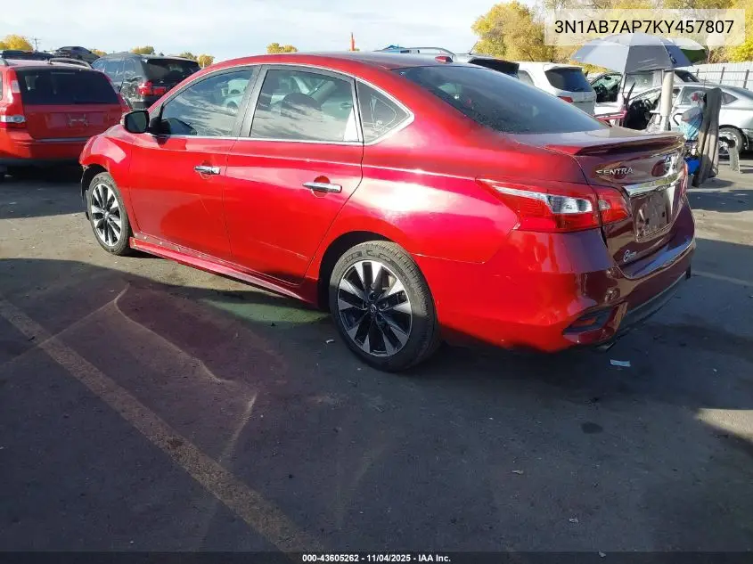 3N1AB7AP7KY457807 2019 Nissan Sentra Sr