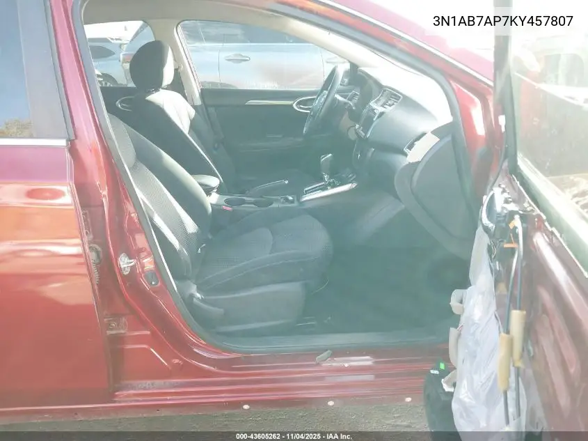 3N1AB7AP7KY457807 2019 Nissan Sentra Sr