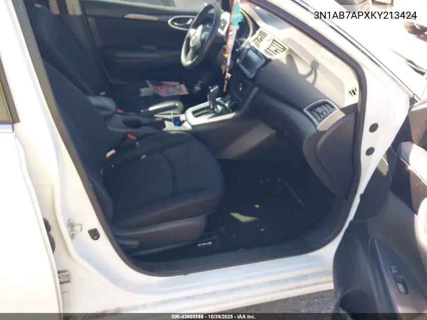 3N1AB7APXKY213424 2019 Nissan Sentra Sv