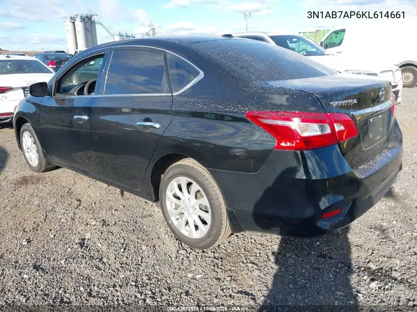 3N1AB7AP6KL614661 2019 Nissan Sentra Sv