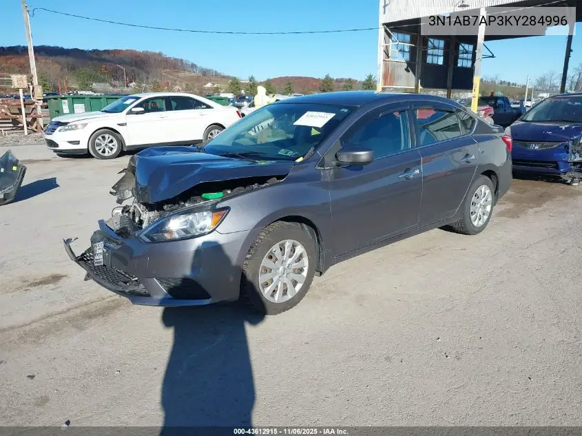 3N1AB7AP3KY284996 2019 Nissan Sentra S