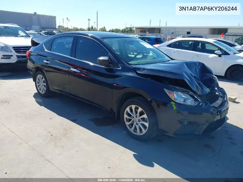 3N1AB7AP6KY206244 2019 Nissan Sentra S