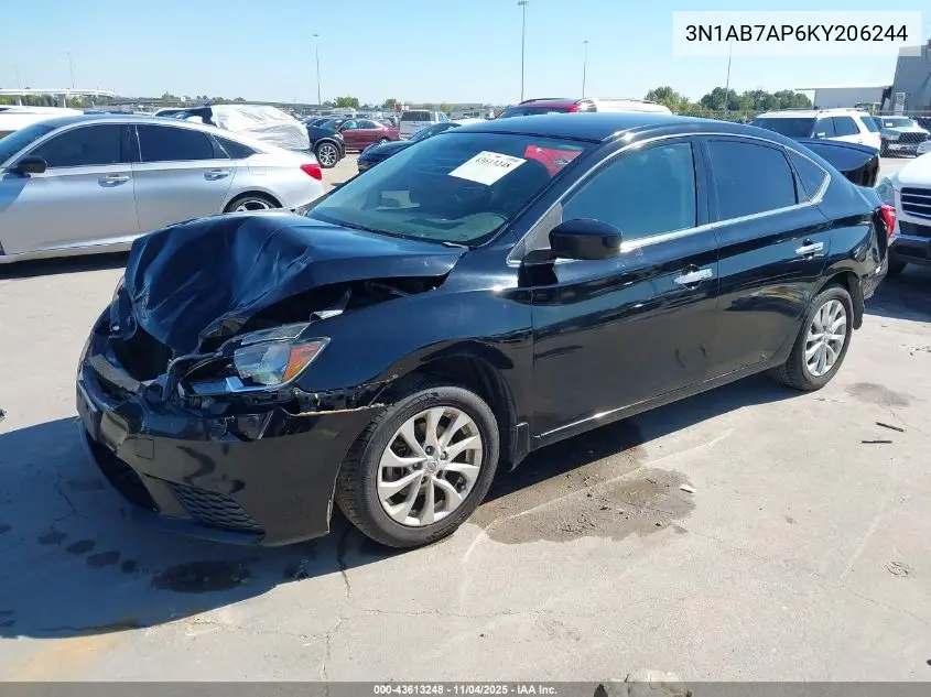 3N1AB7AP6KY206244 2019 Nissan Sentra S
