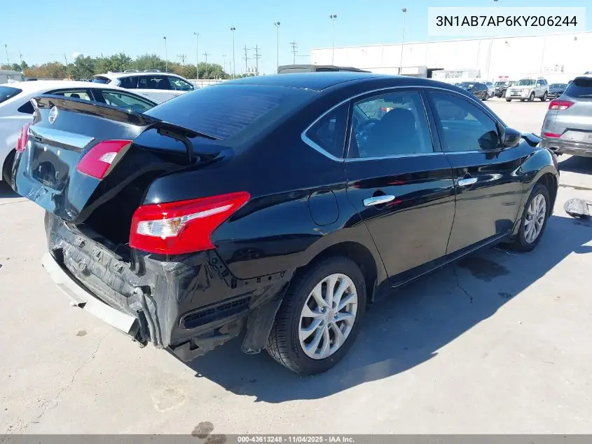 3N1AB7AP6KY206244 2019 Nissan Sentra S