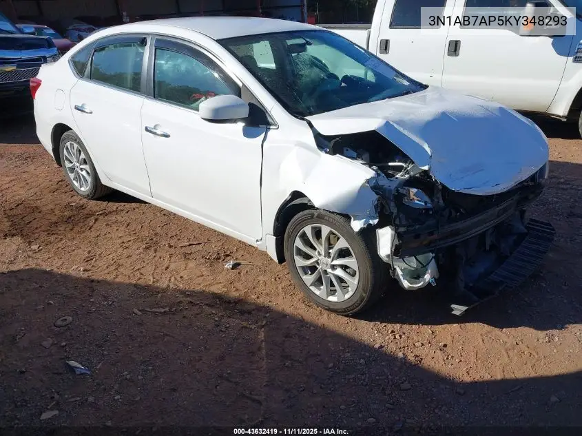 3N1AB7AP5KY348293 2019 Nissan Sentra S
