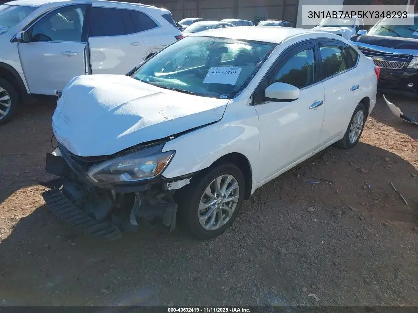 3N1AB7AP5KY348293 2019 Nissan Sentra S