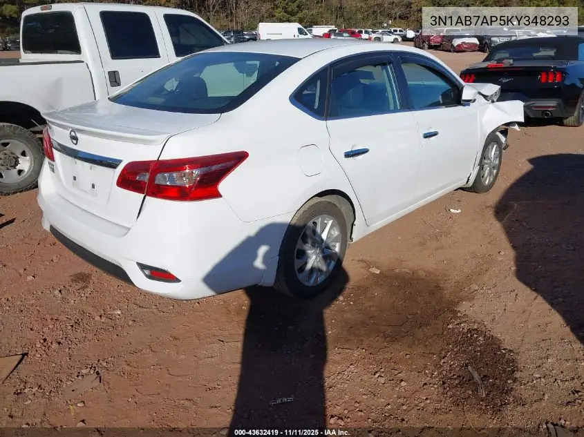 3N1AB7AP5KY348293 2019 Nissan Sentra S