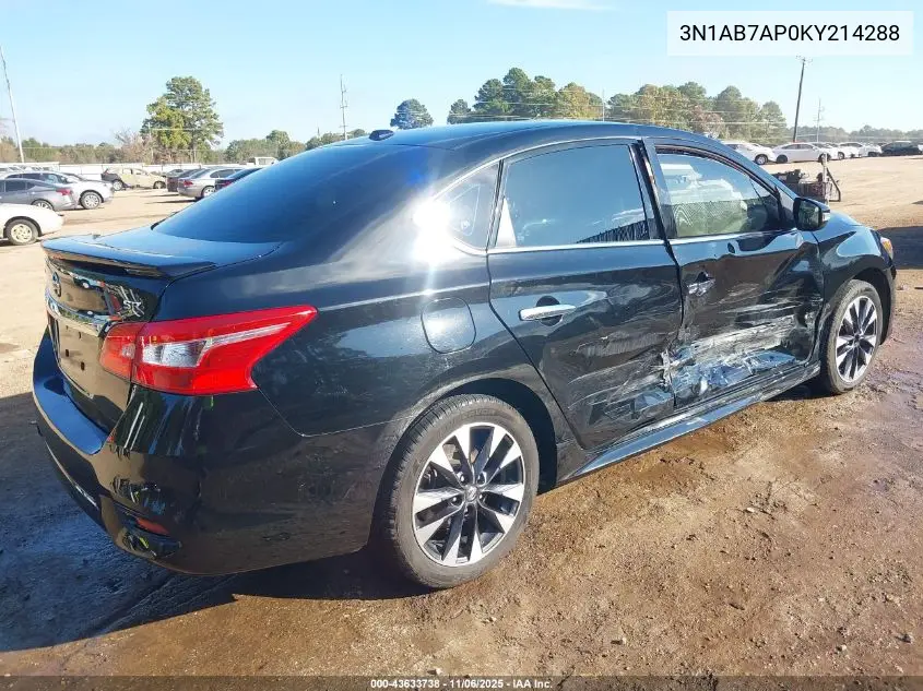 3N1AB7AP0KY214288 2019 Nissan Sentra Sr
