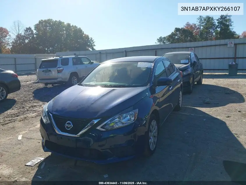 3N1AB7APXKY266107 2019 Nissan Sentra S